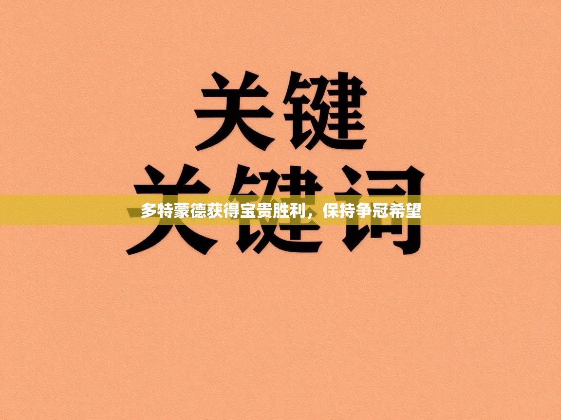 多特蒙德获得宝贵胜利，保持争冠希望  第1张